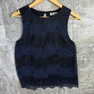 Black‎ and blue lace Kids Dress Size Medium #lacetop